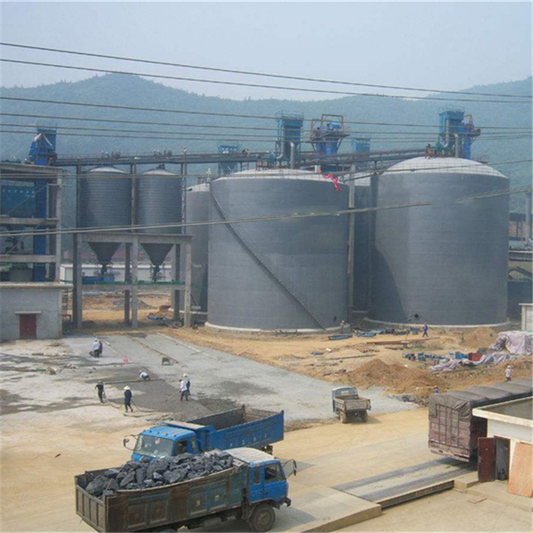 洛阳水泥钢板仓2座3000吨青岛项目进入施工